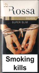 Rossa Super Slim Silver Cigarettes pack